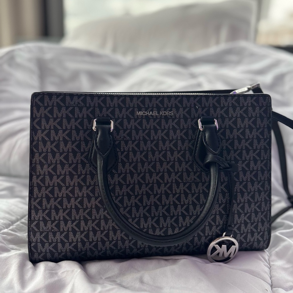 Michael Kors Black Monogram Satchel